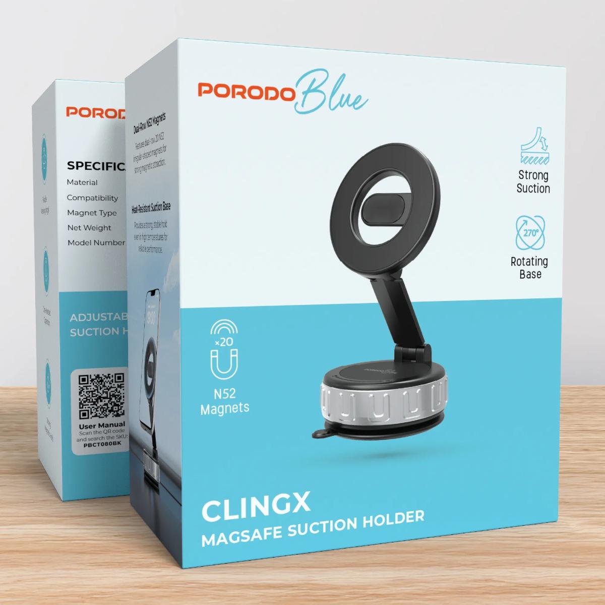 Porodo Blue Clingx Magsafe Suction Holder