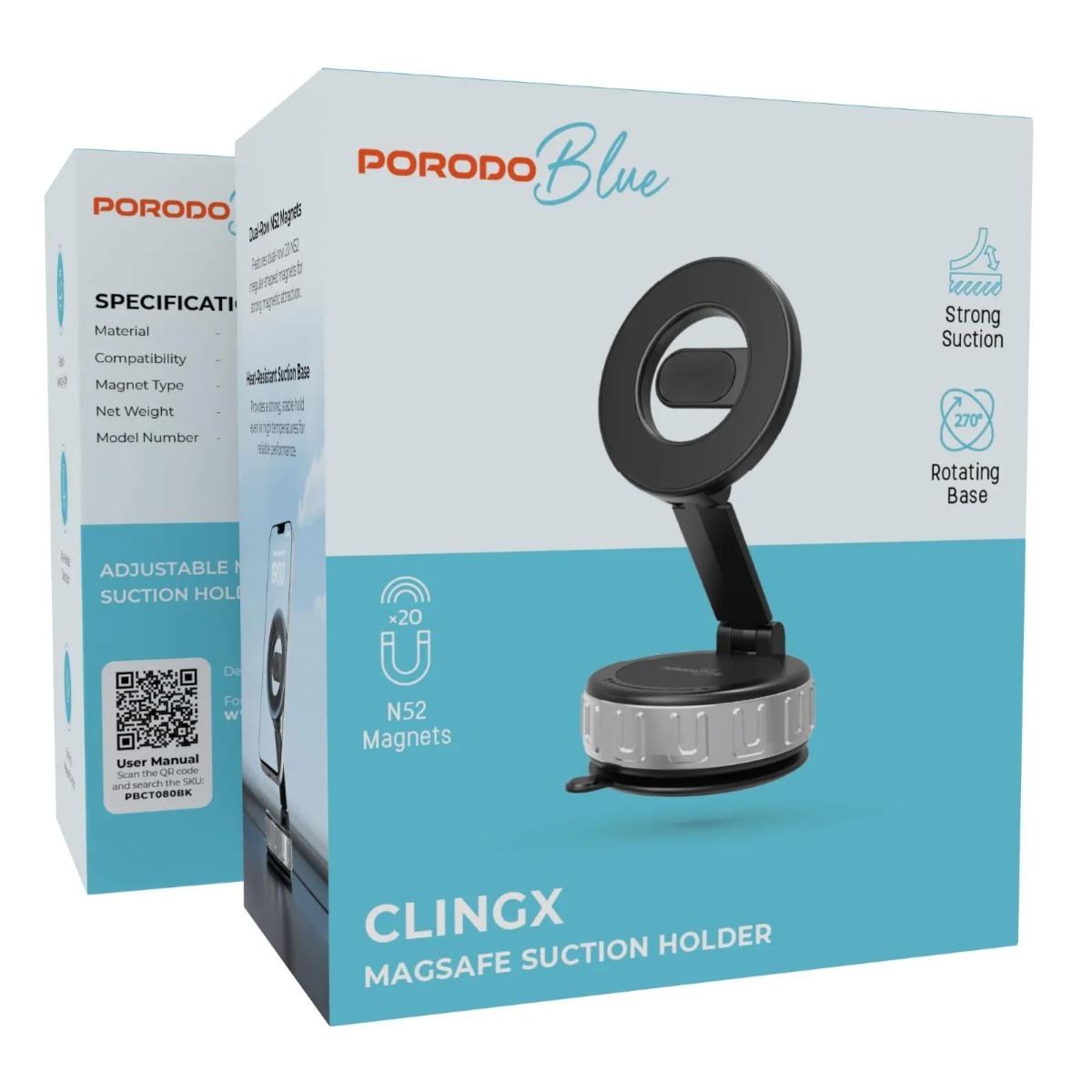 Porodo Blue Clingx Magsafe Suction Holder