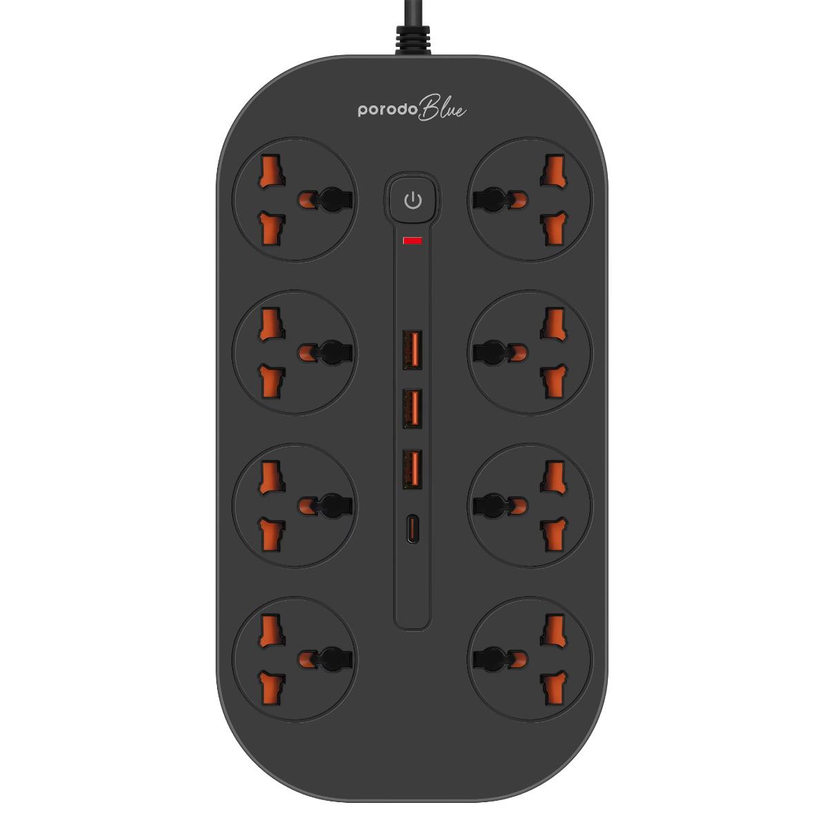 Porodo Blue 8 AC Power Strip
