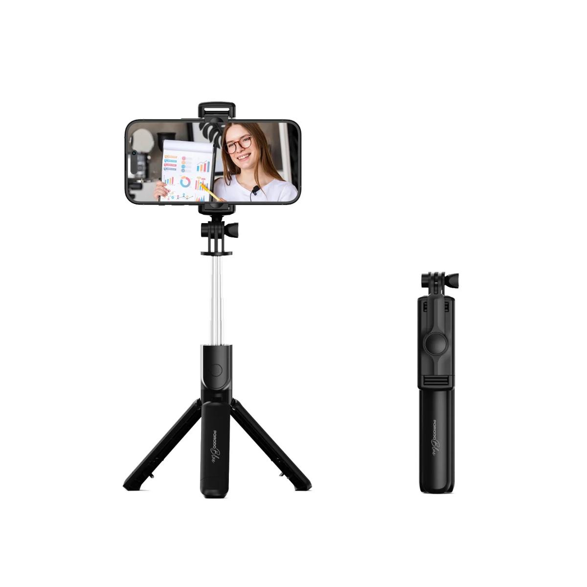 Porodo Blue Flexi Bluetooth Tripod Selfie Stick