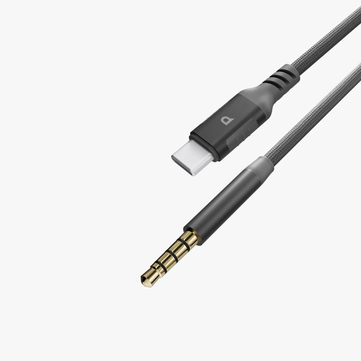 Powerology Power Sync Weave USB-C to 3.5mm Aux Cable