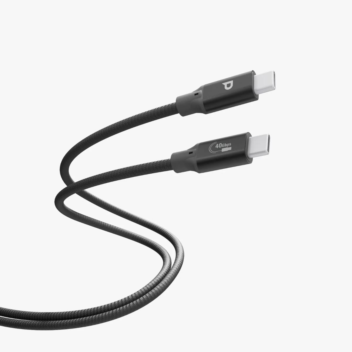 Powerology 240W USB-C to USB-C Cable (2M, 40Gbps)