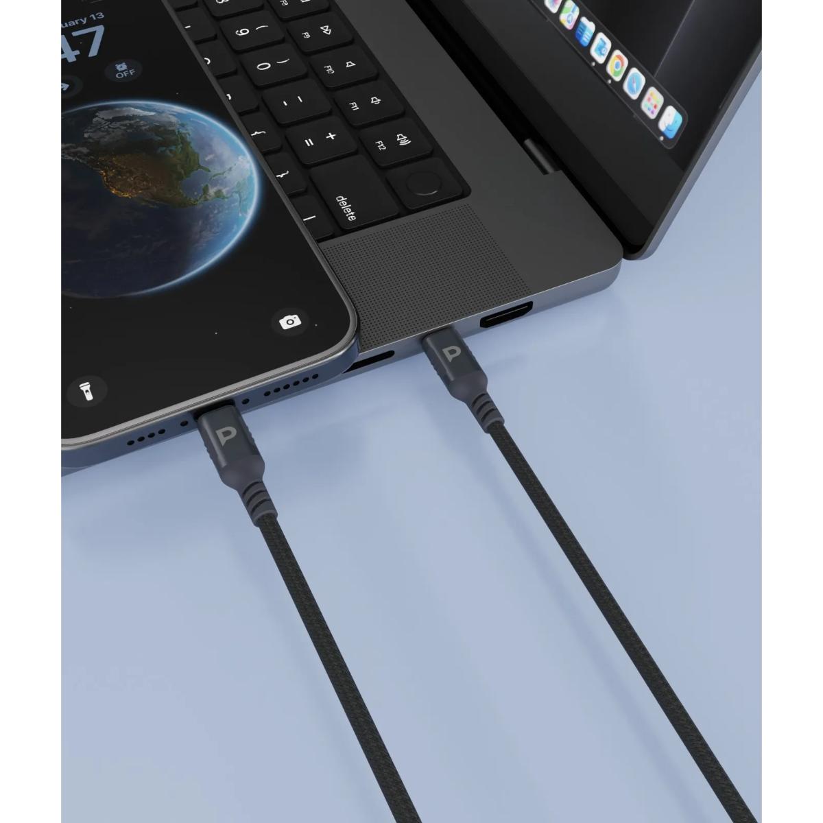 Powerology Power Sync Weave USB-C to Lightning Cable