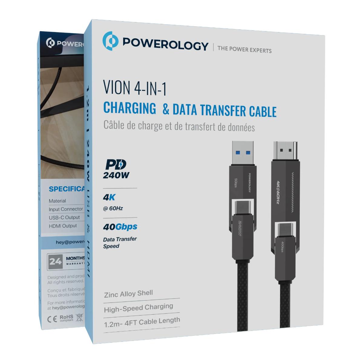 Powerology  4-in-1 Charging & Data Transfer Cable