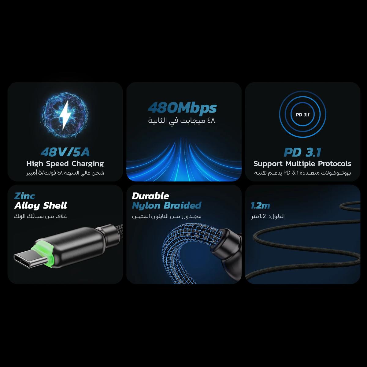 Powerology TFT Chargelink  USB-C Cable