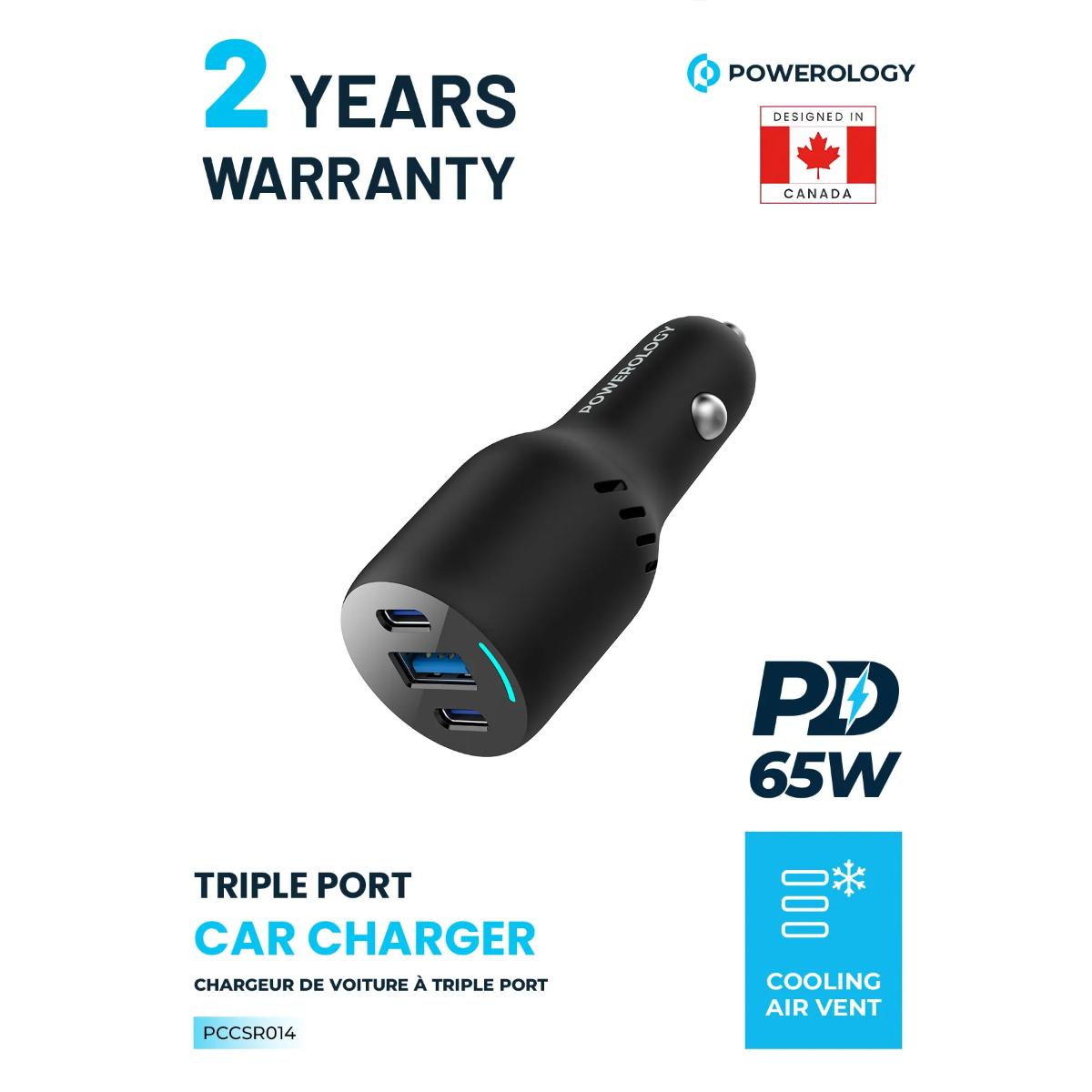 Powerology Triple Ports Car Charger