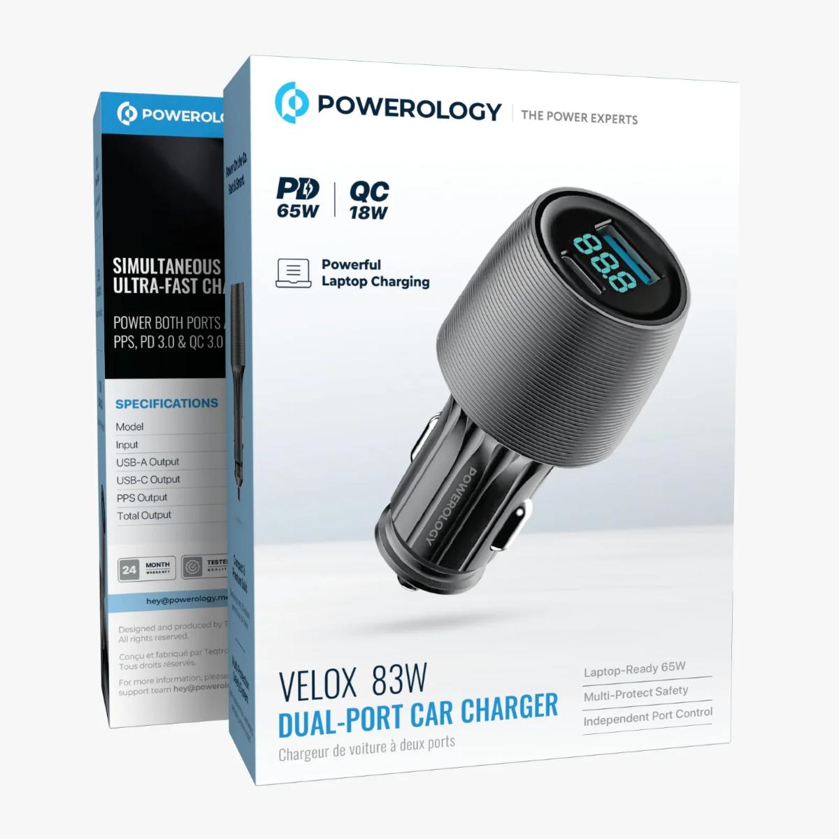 Powerology VELOX 83W Car Charger
