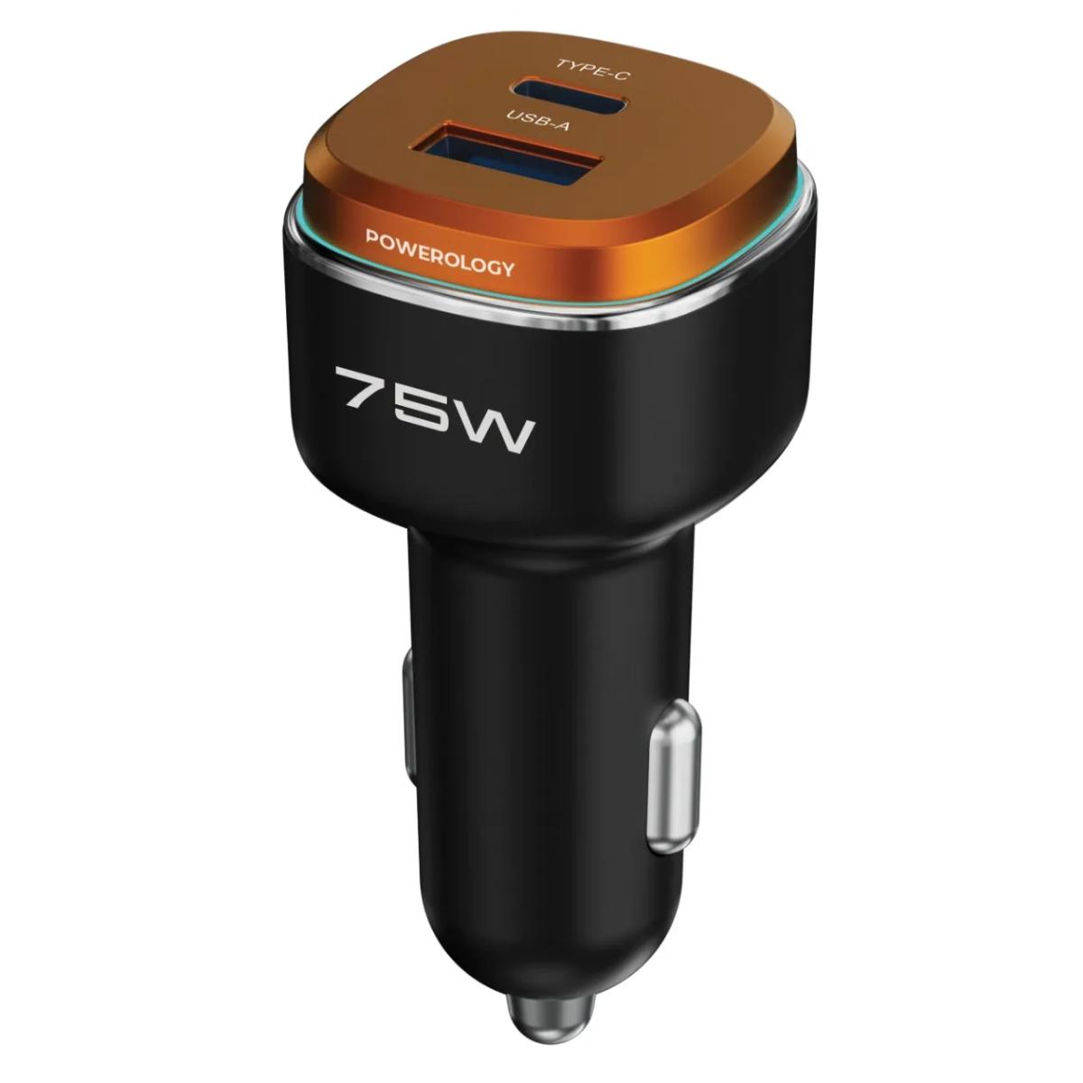 Powerology 75W Dual Fast-Charge Car Charger