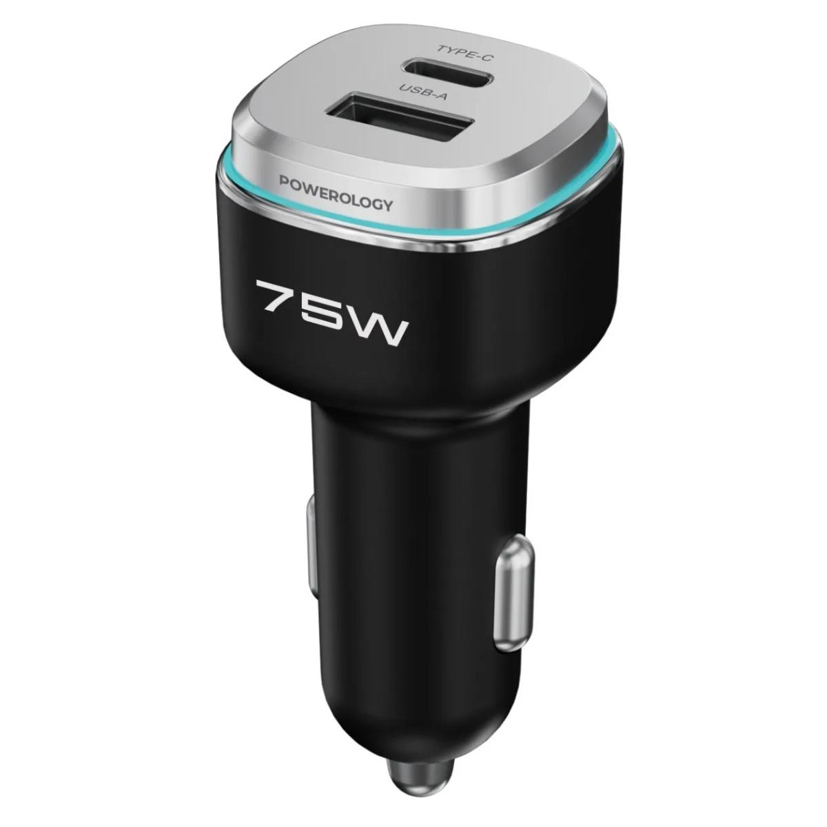 Powerology 75W Dual-Port Zinc Alloy Car Charger