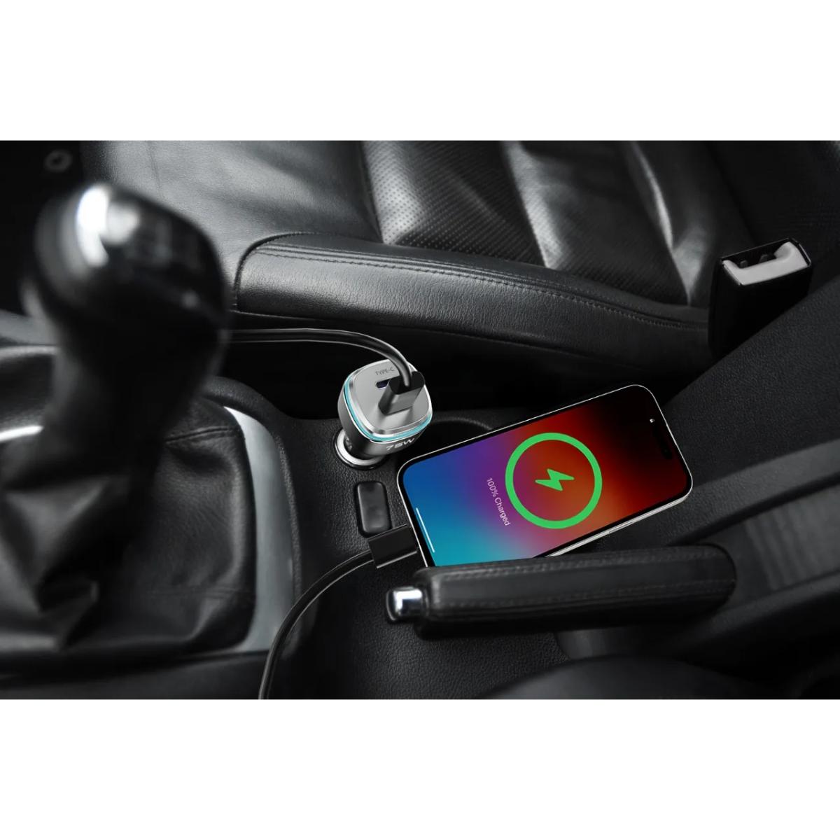 Powerology 75W Dual-Port Zinc Alloy Car Charger