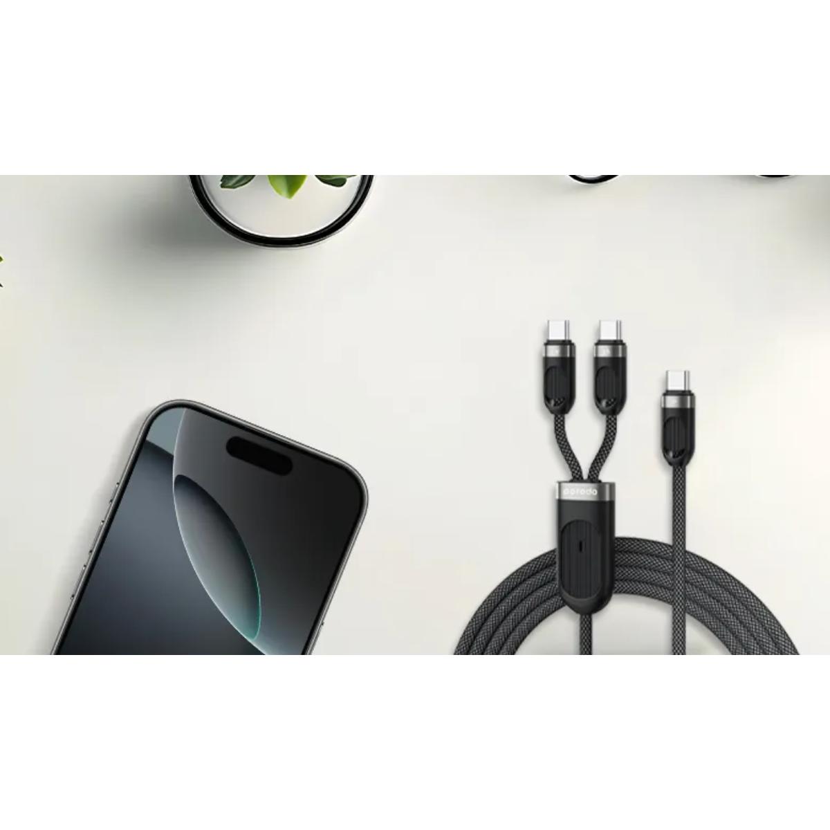 Porodo 2-in-1 Dual USB-C Fast Charging Cable