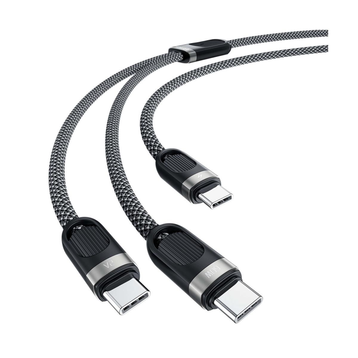 Porodo 2-in-1 Dual USB-C Fast Charging Cable