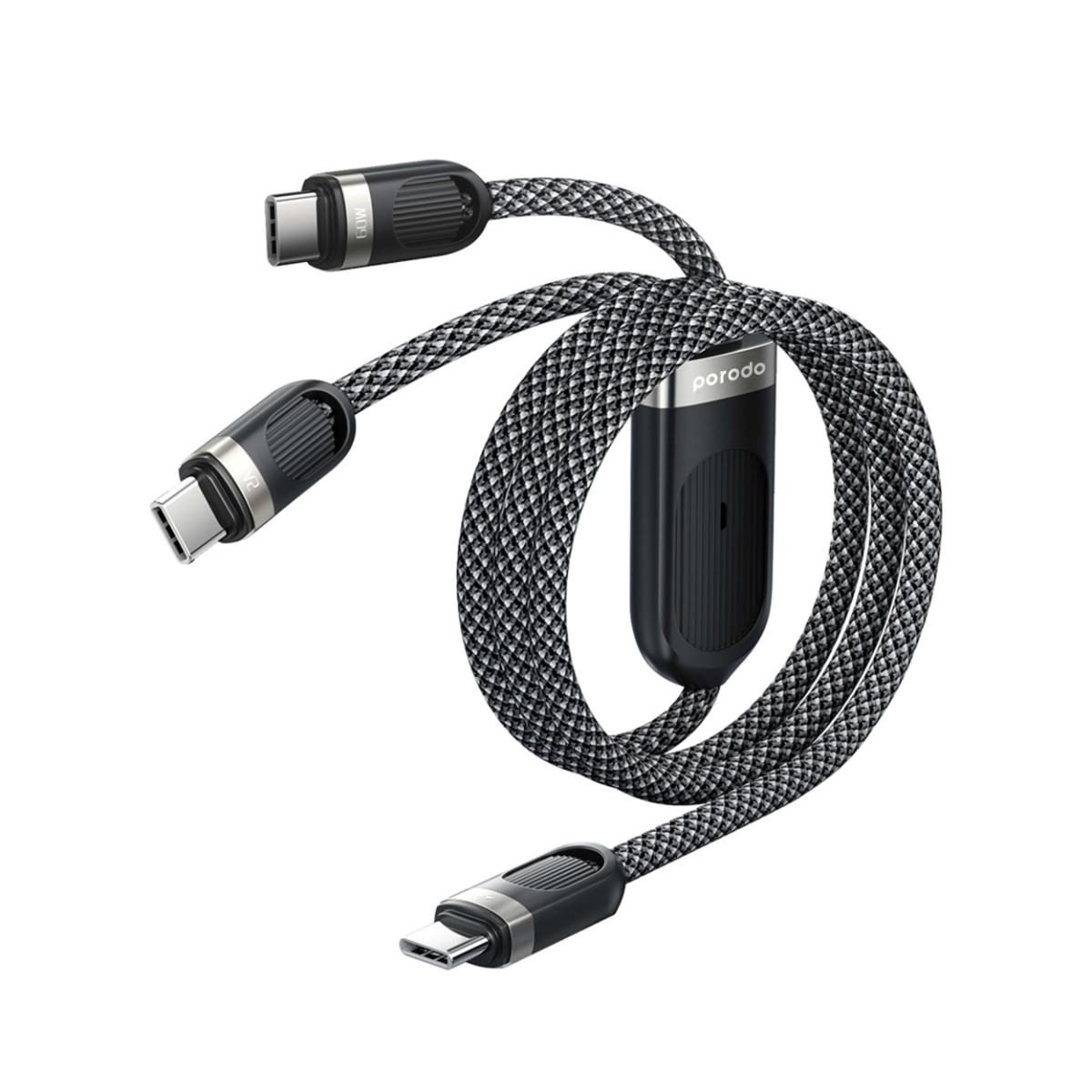 Porodo 2-in-1 Dual USB-C Fast Charging Cable