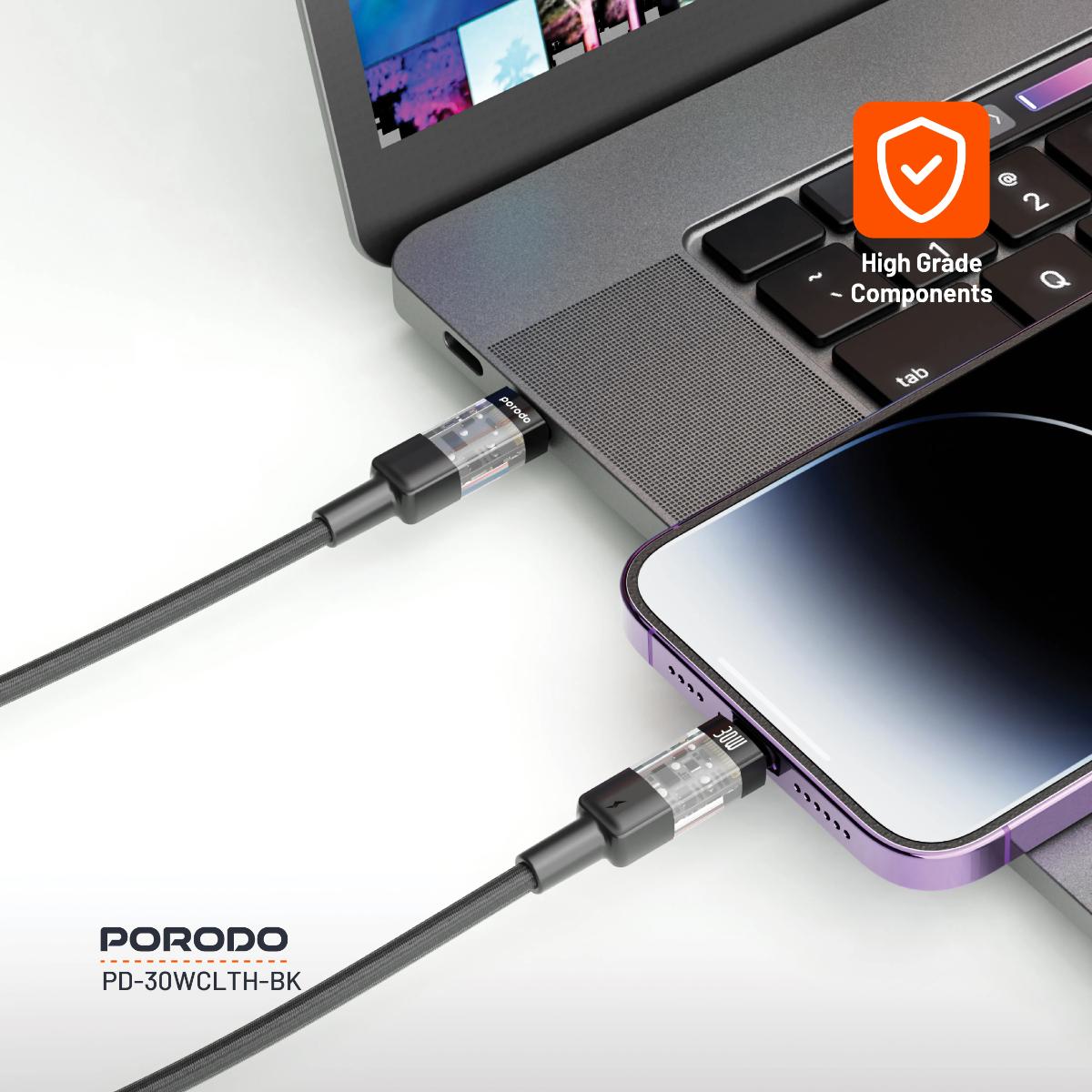 Porodo  USB-C to USB-C Braided Cable