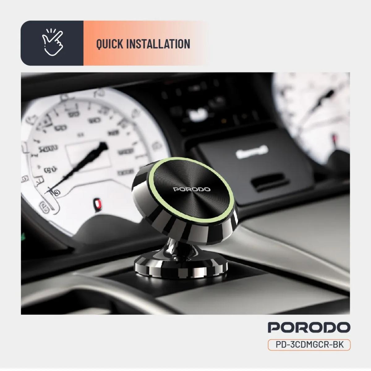 Porodo 360° Swivel Magnetic Car Mount