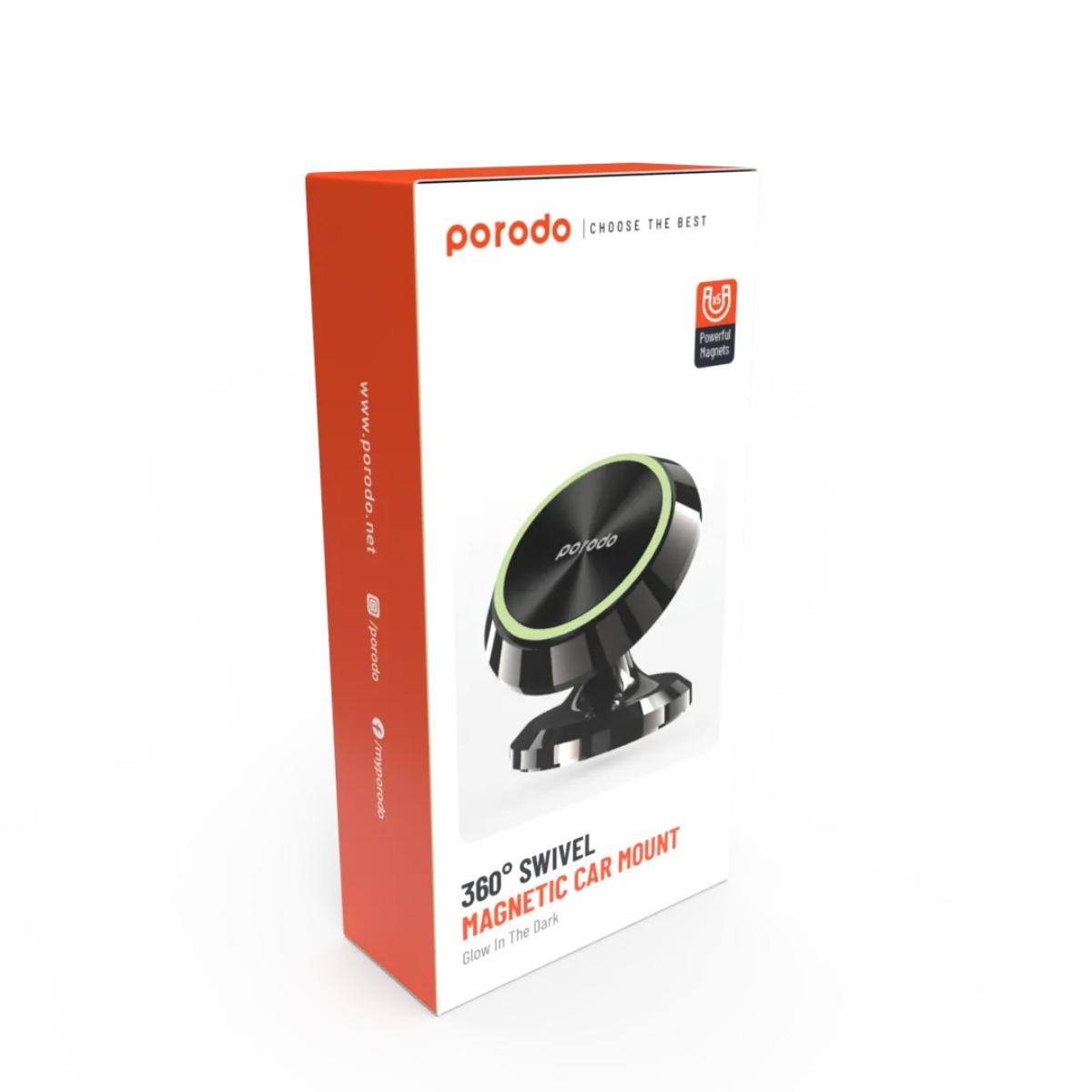 Porodo 360° Swivel Magnetic Car Mount