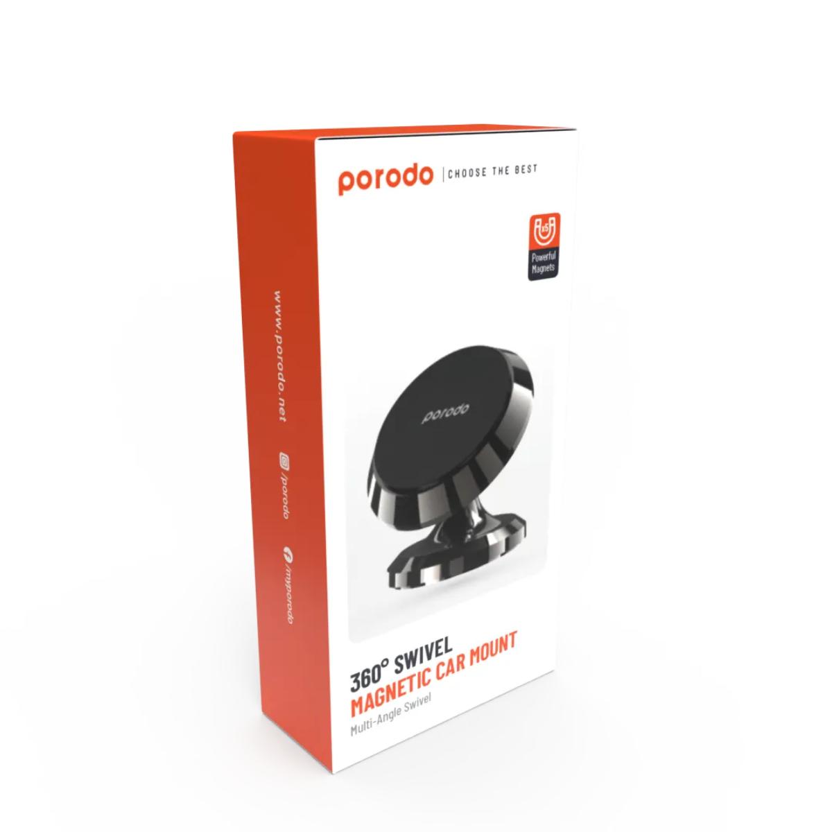 Porodo 360° Swivel Magnetic Car Mount