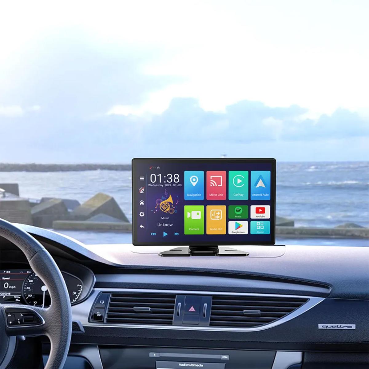 Porodo 9" Android CarPlay Dash Tablet & DVR