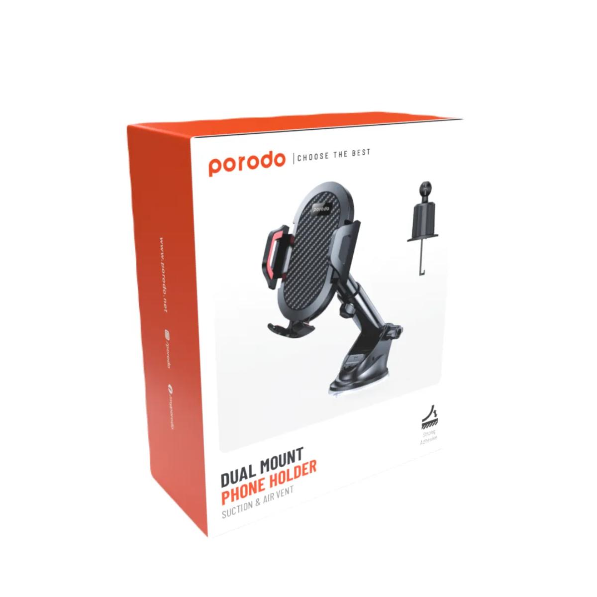Porodo Dual Mount Phone Holder