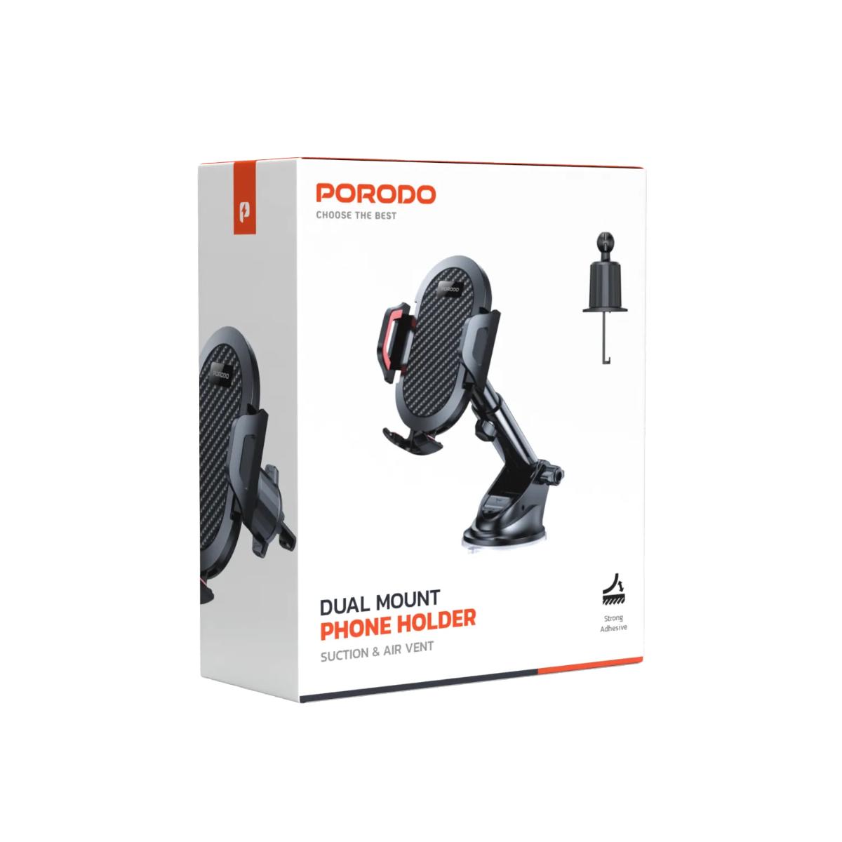 Porodo Dual Mount Phone Holder