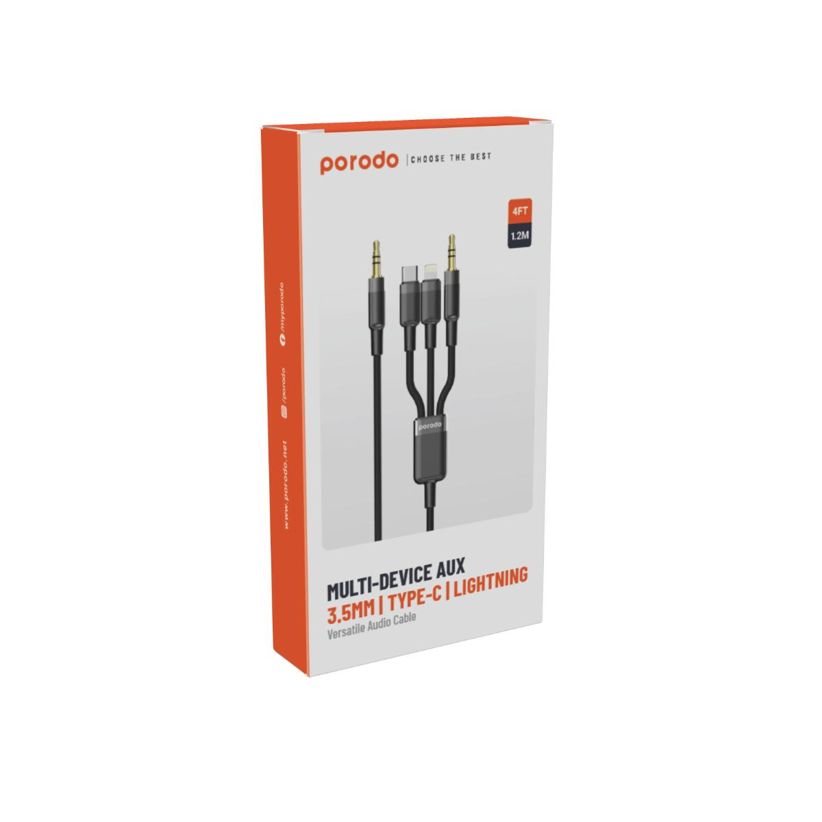Porodo Multi-Device Universal AUX Audio Cable