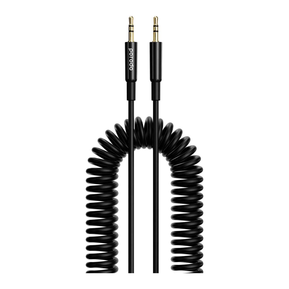 Porodo Auto-Retract Coiled AUX Cable