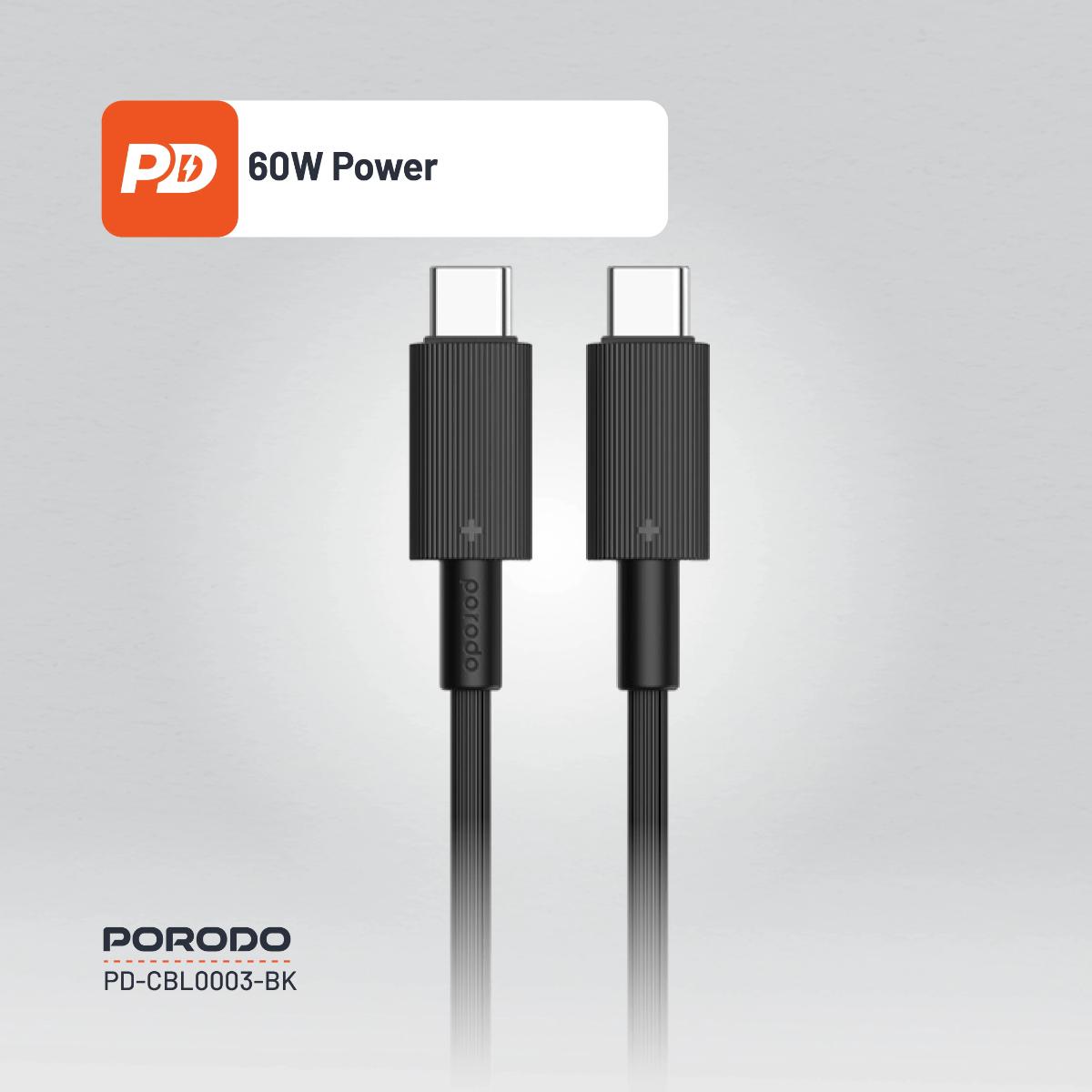 Porodo USB-C to USB-C Durable Charging Cable