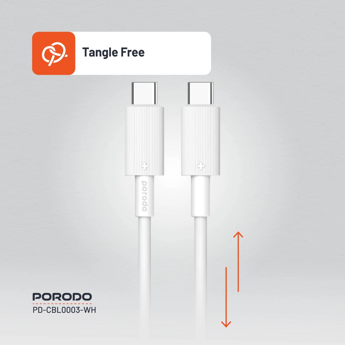 Porodo USB-C to USB-C Durable Charging Cable
