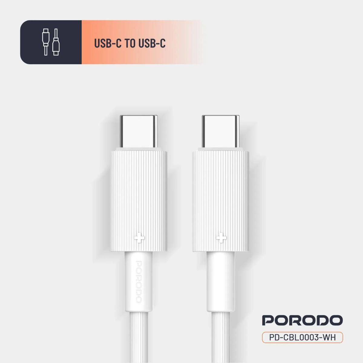 Porodo USB-C to USB-C Durable Charging Cable