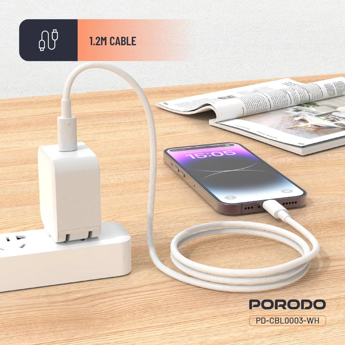 Porodo USB-C to USB-C Durable Charging Cable