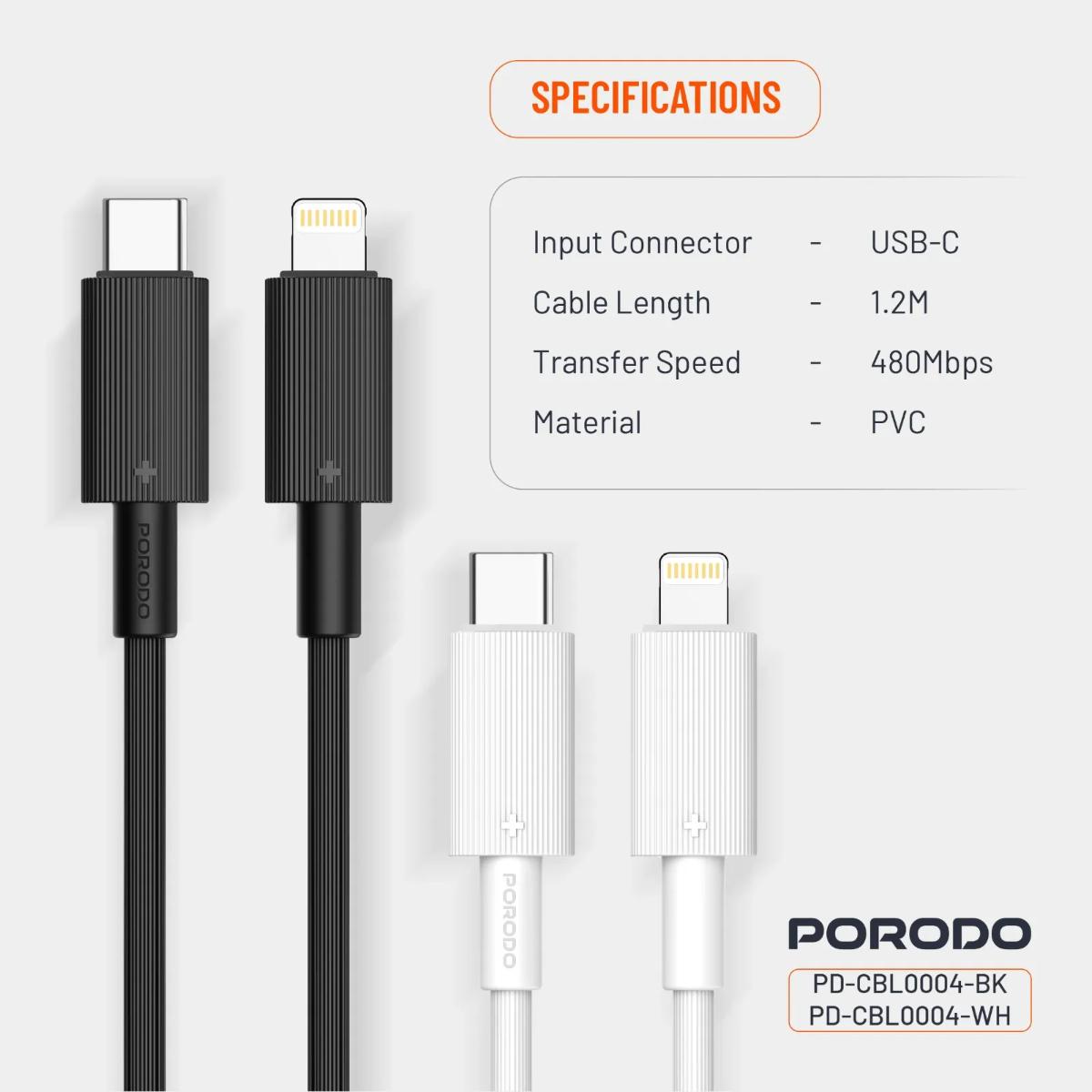 Porodo USB-C to Lightning  Cable