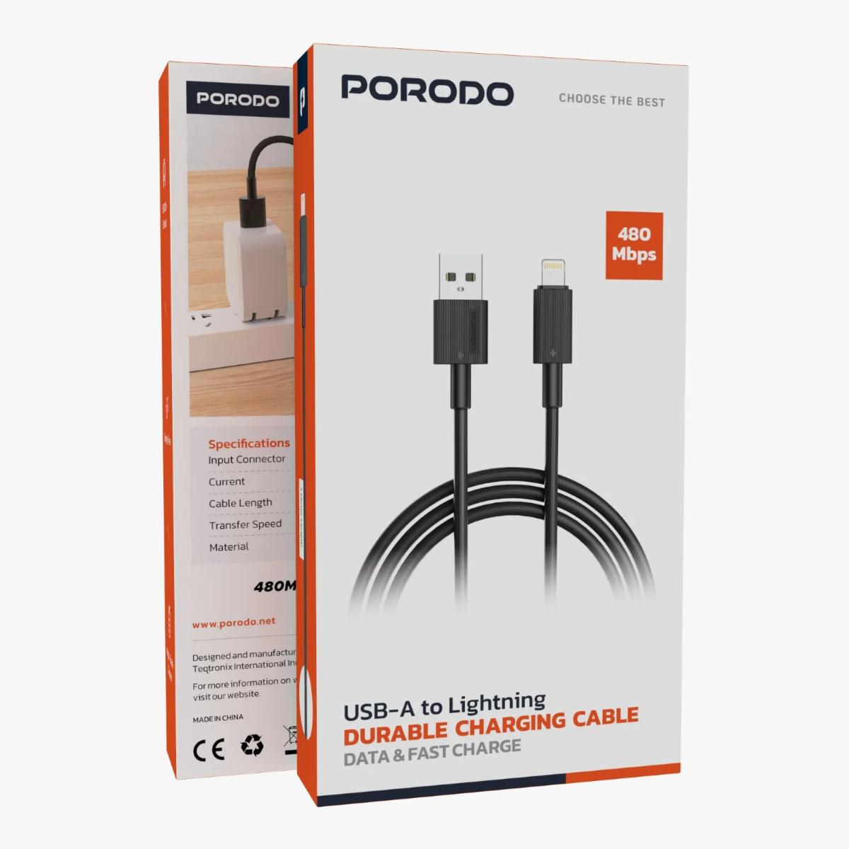 Porodo USB-A to Lightning  Cable