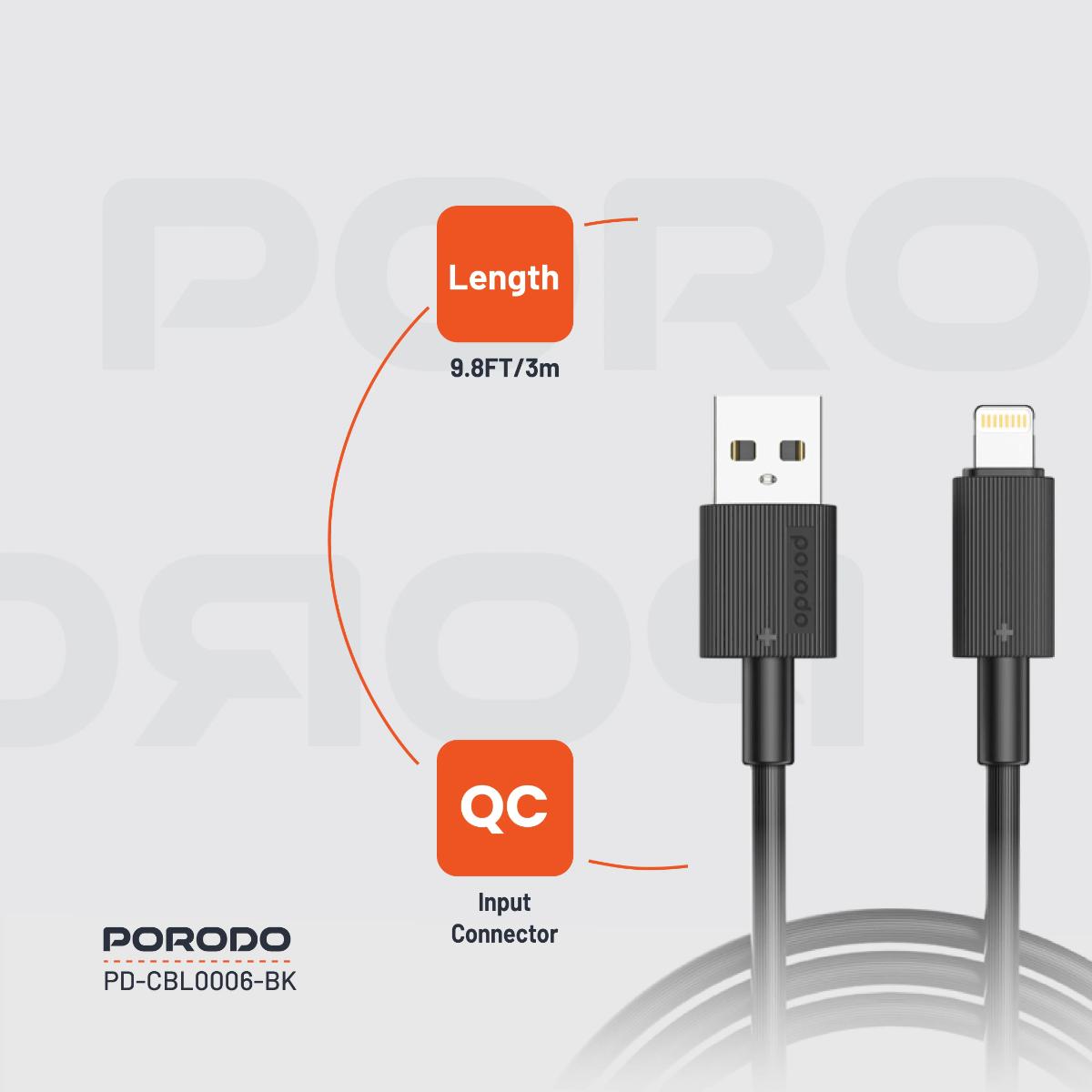 Porodo USB-A to Lightning  Cable