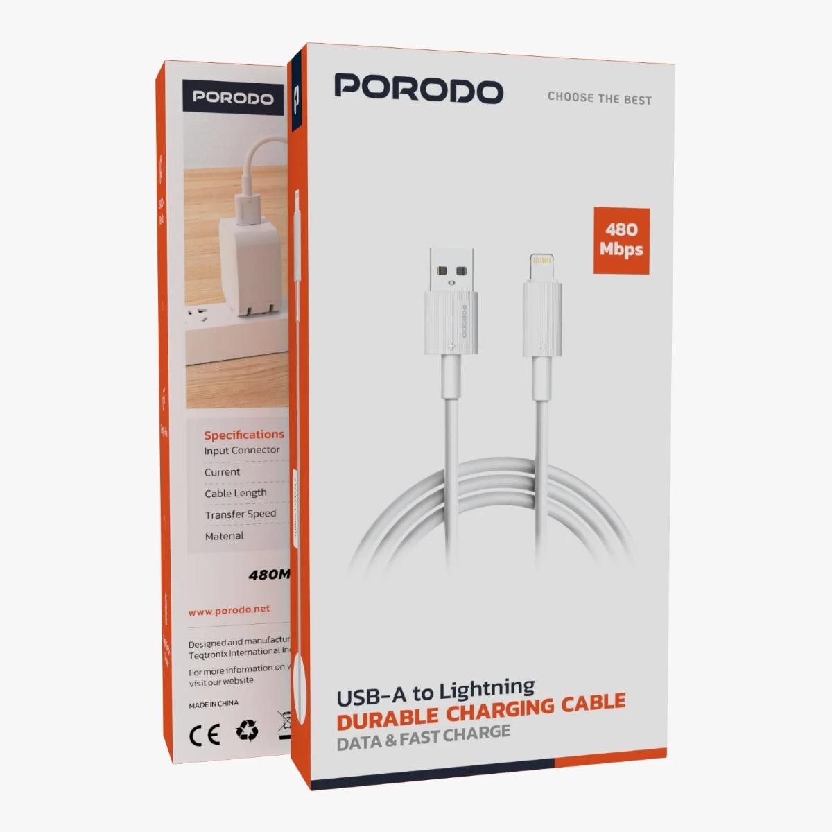 Porodo USB-C to  USB-C Aluminum Braided Cable