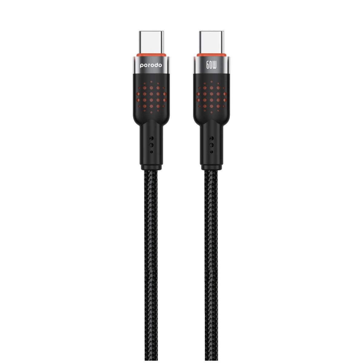 Porodo USB-C to  USB-C Aluminum Braided Cable