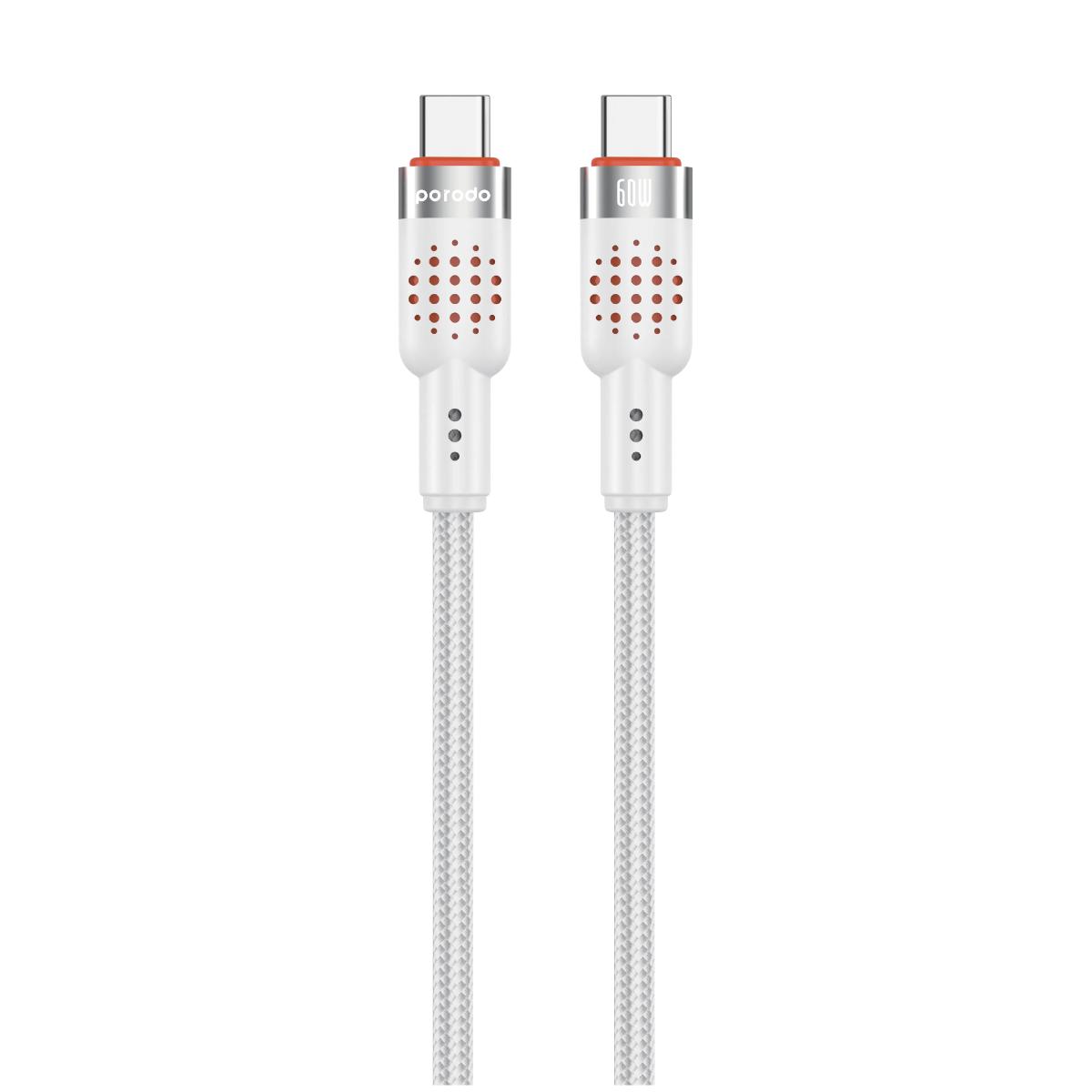 Porodo USB-C to  USB-C Aluminum Braided Cable