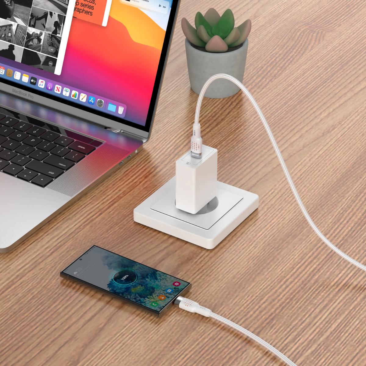 Porodo USB-C to  USB-C Aluminum Braided Cable