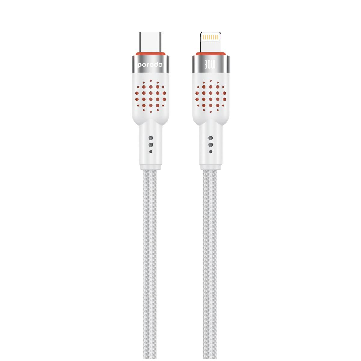 Porodo USB-C to Lightning Aluminum Braided Cable