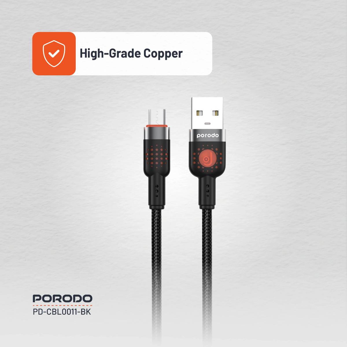 Porodo Braided Cable USB-A to Micro