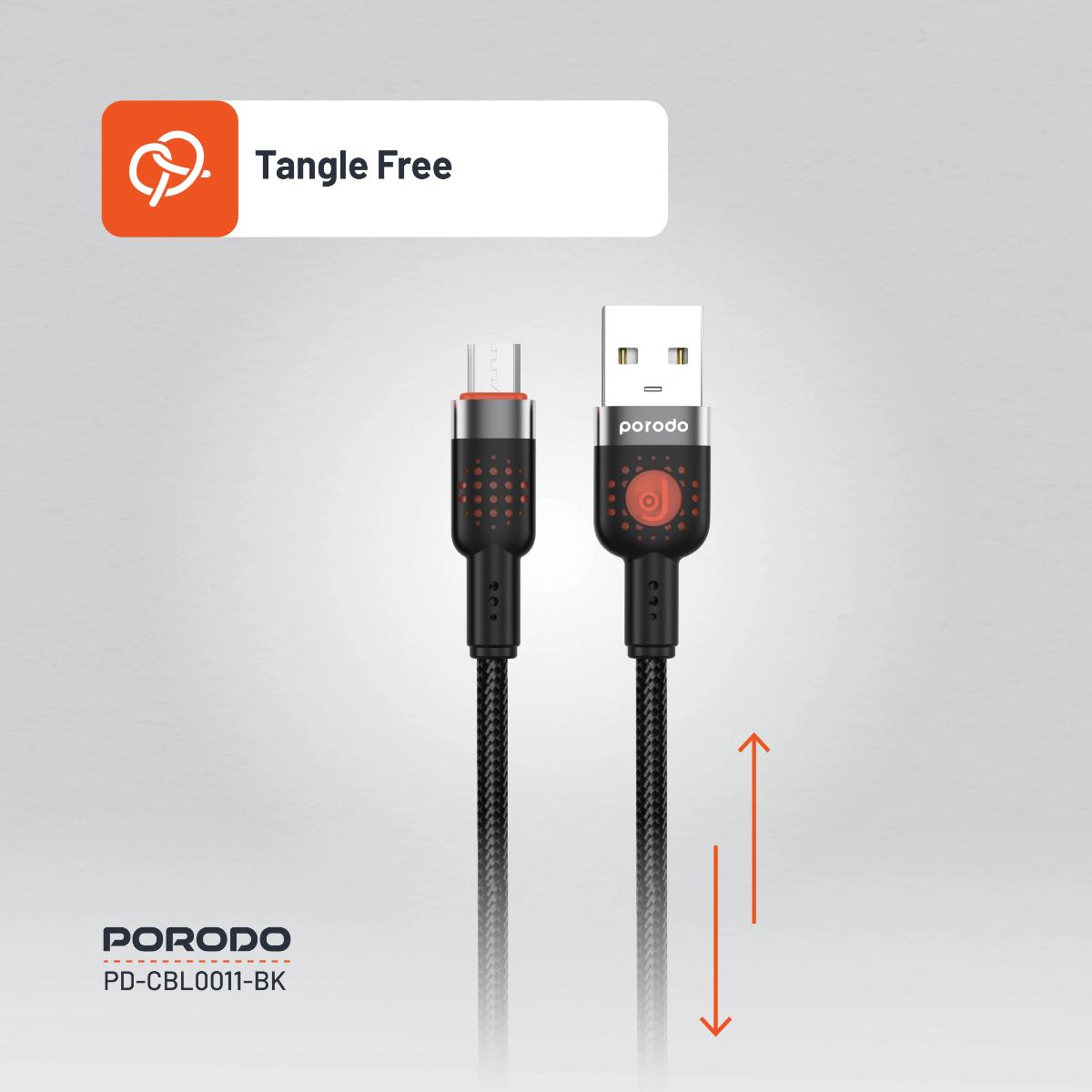 Porodo Braided Cable USB-A to Micro