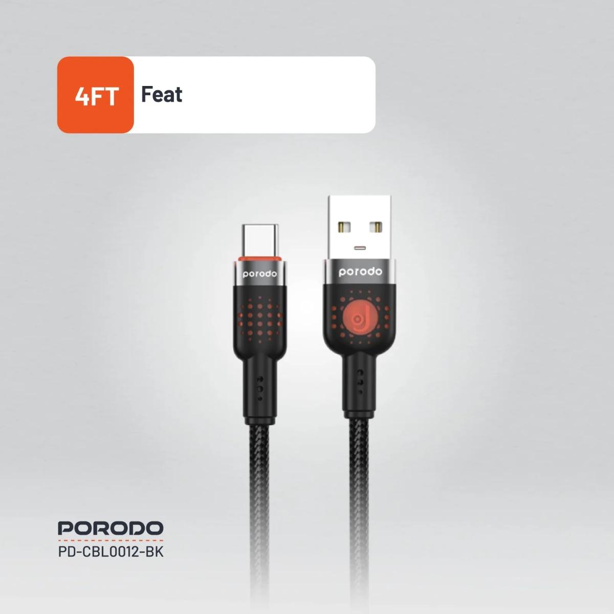 Porodo Braided Cable USB-A to Type-C