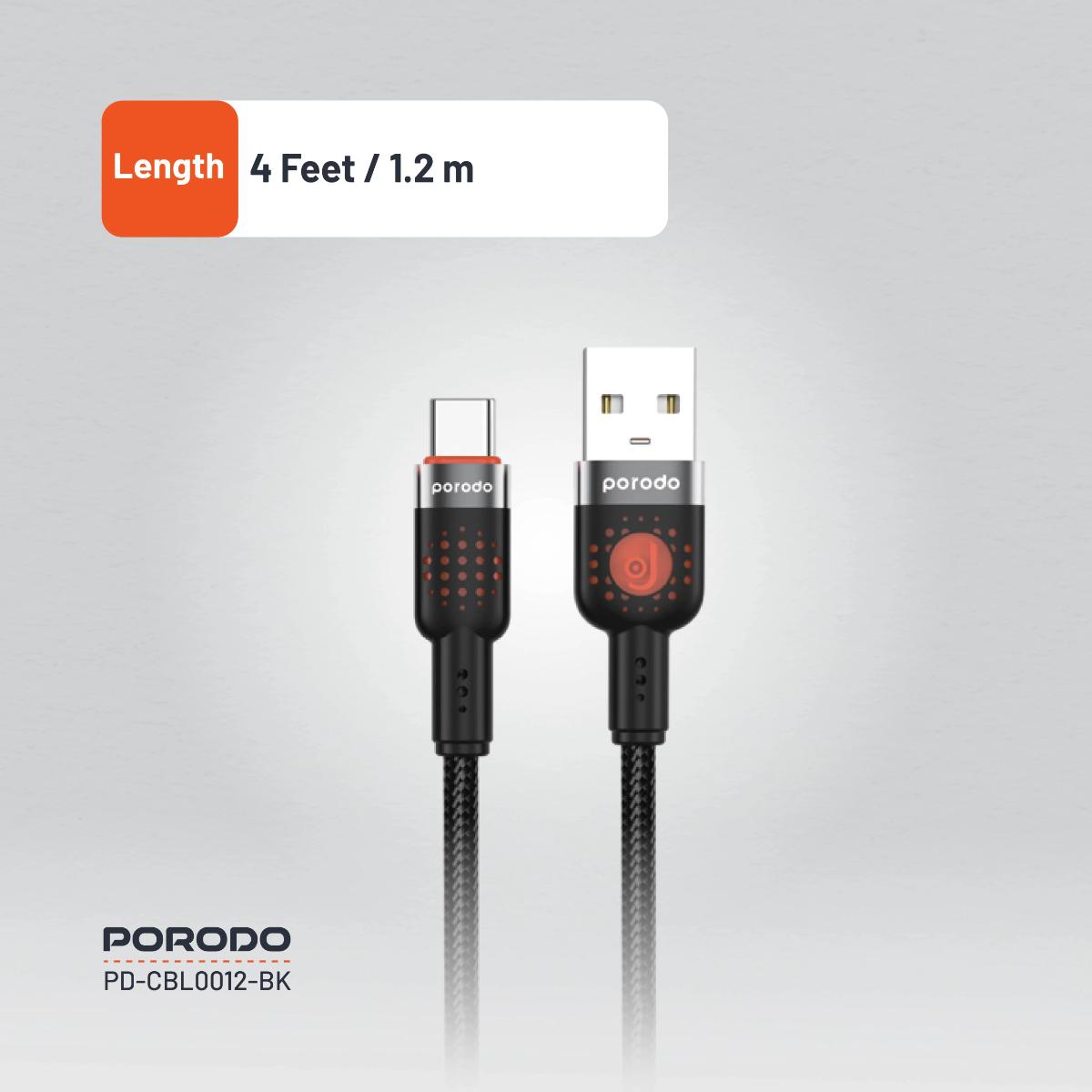 Porodo Braided Cable USB-A to Type-C
