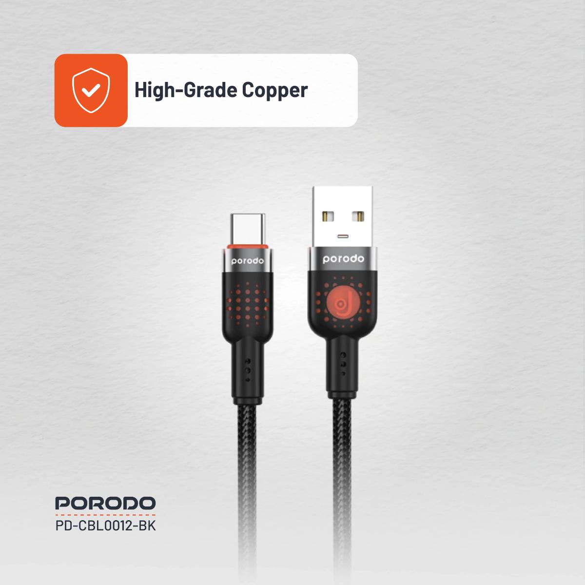 Porodo Braided Cable USB-A to Type-C