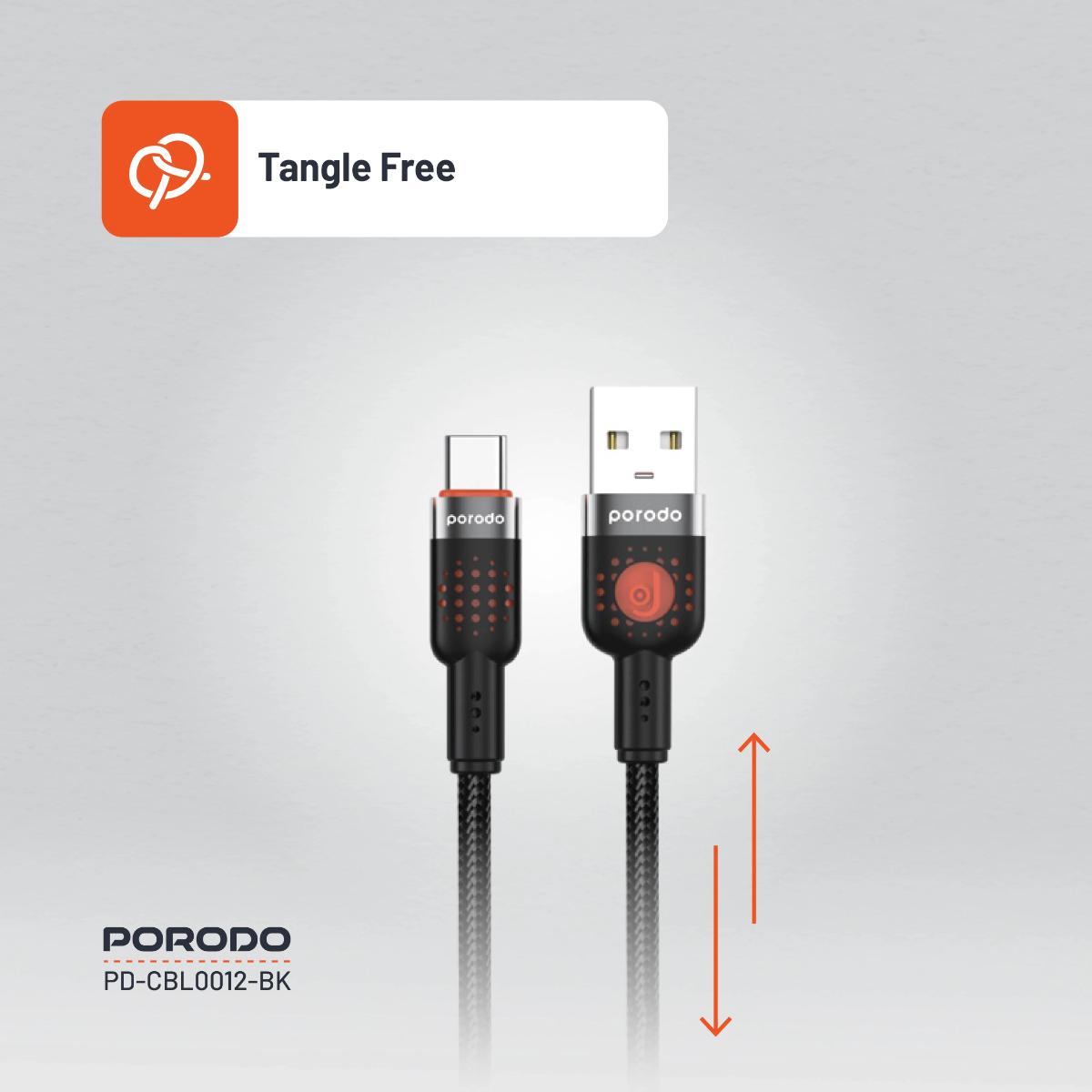 Porodo Braided Cable USB-A to Type-C