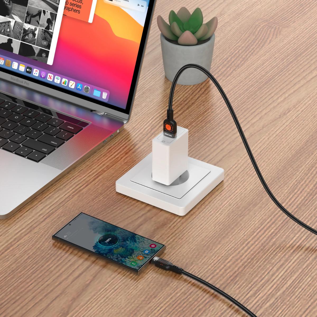 Porodo Braided Cable USB-A to Type-C