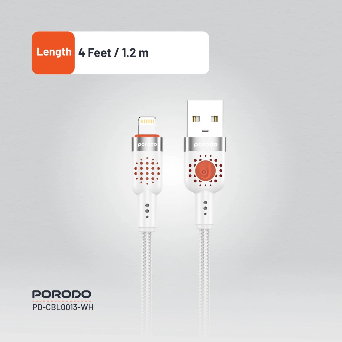 Porodo Braided Cable USB-A to Lightning