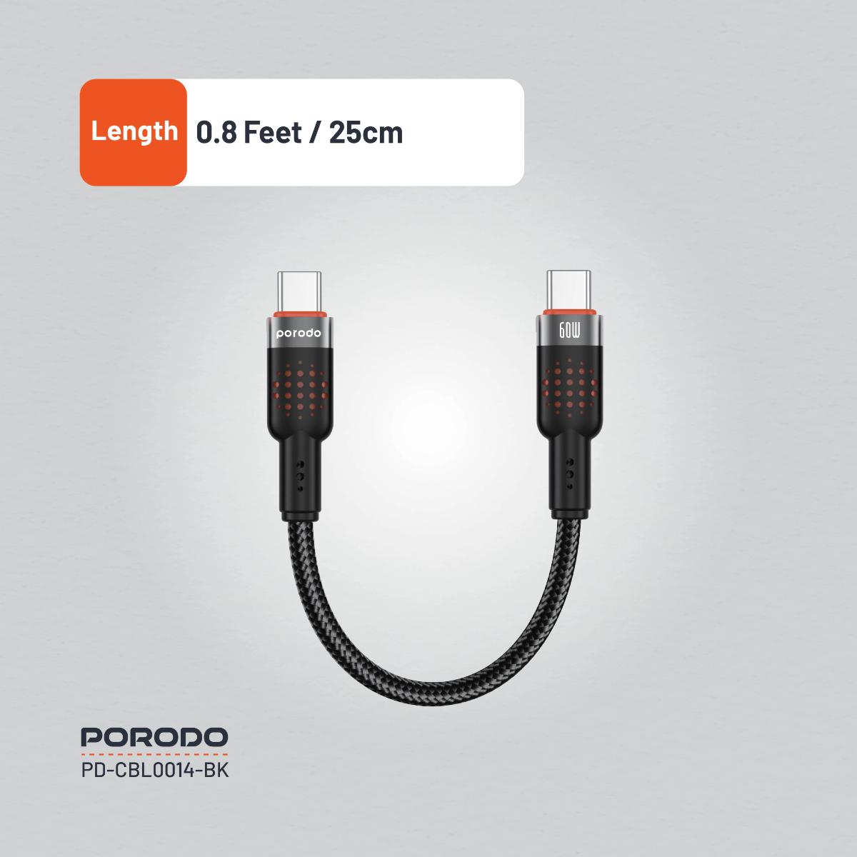 Porodo Braided Cable Type-C to C