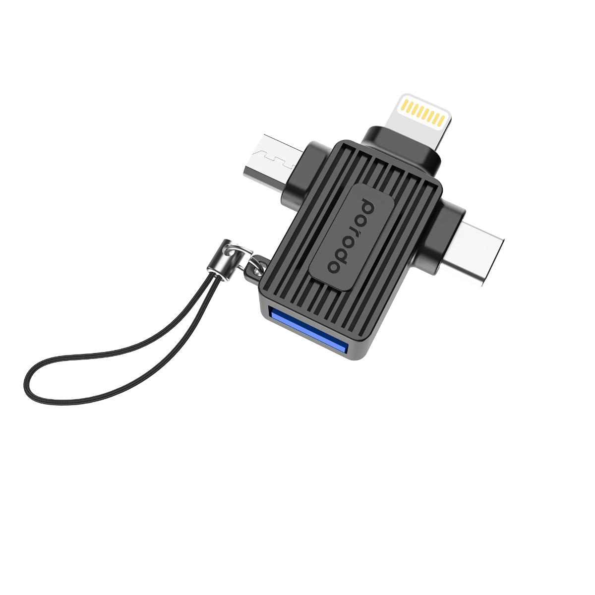 Porodo Universal 3-in-1 OTG Adapter