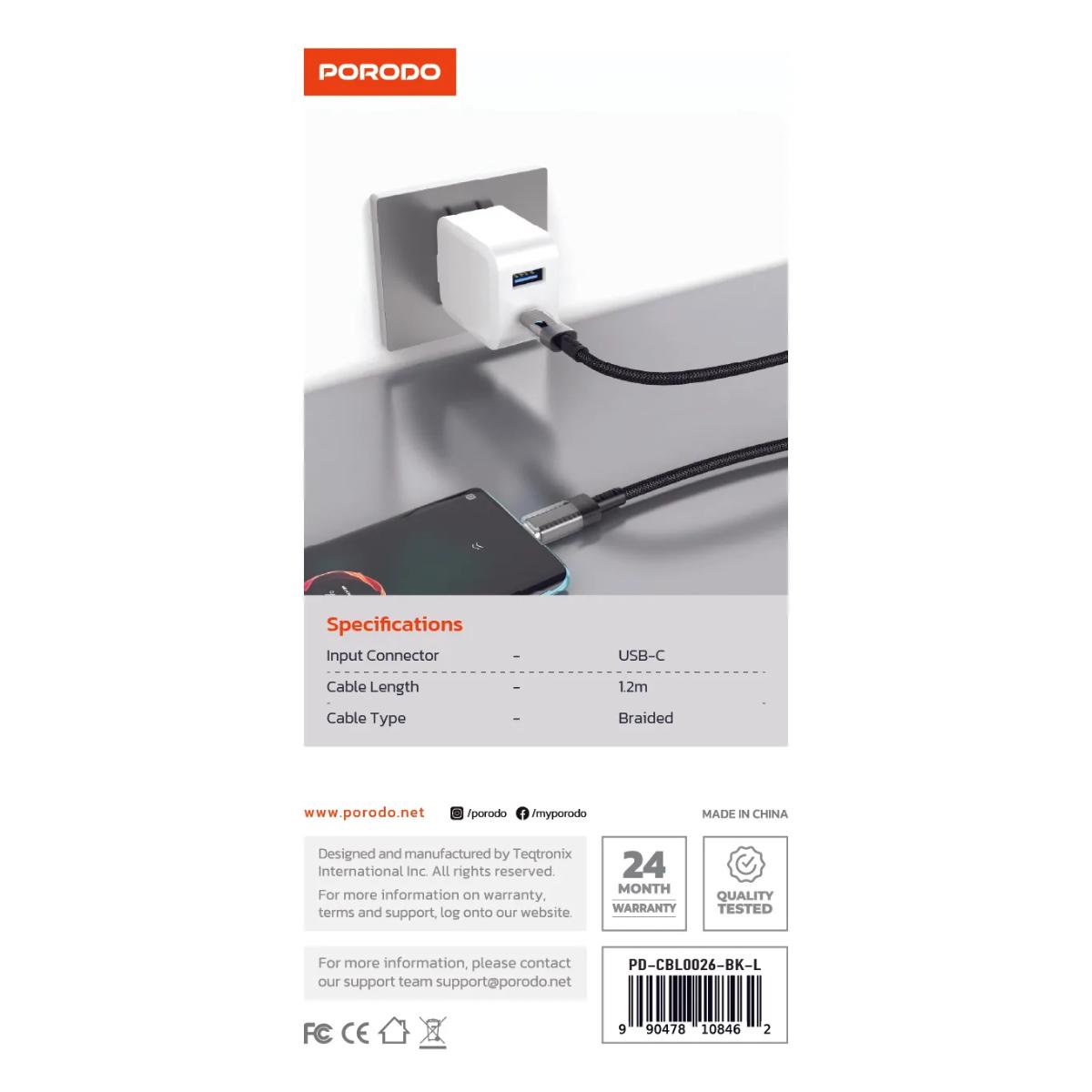 Porodo Transparent Shell USB-C To Lightning Cable