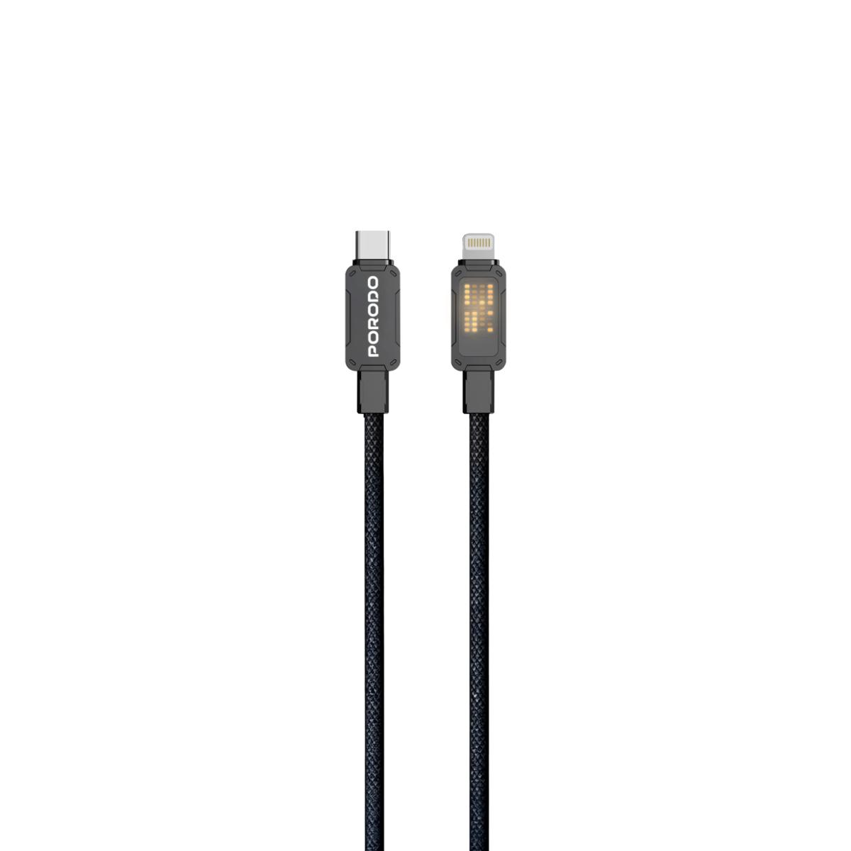 Porodo USB-C to Lightning Braided Cable